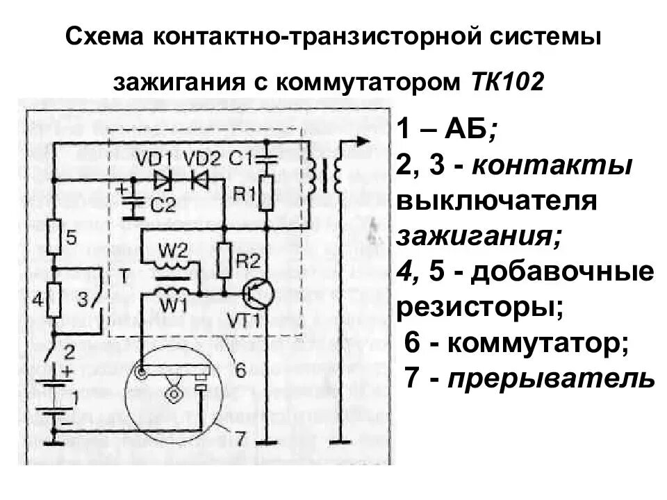 Подключение транзисторного зажигания Схема контактного зажигания иж - фото - АвтоМастер Инфо