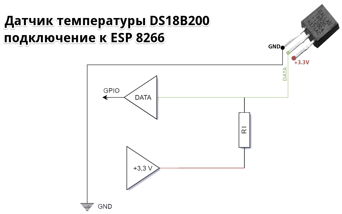 Подключение трех датчиков температуры Датчик температуры DS18B20, чуть-чуть о протоколе 1-Wire и о iButton. TehnoZet-2