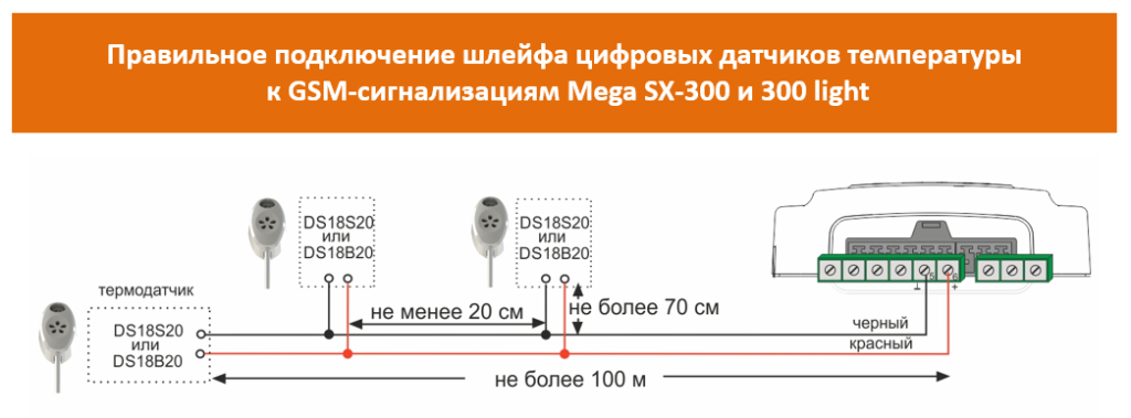 Подключение трех датчиков температуры Подключение цифровых датчиков температуры - microline