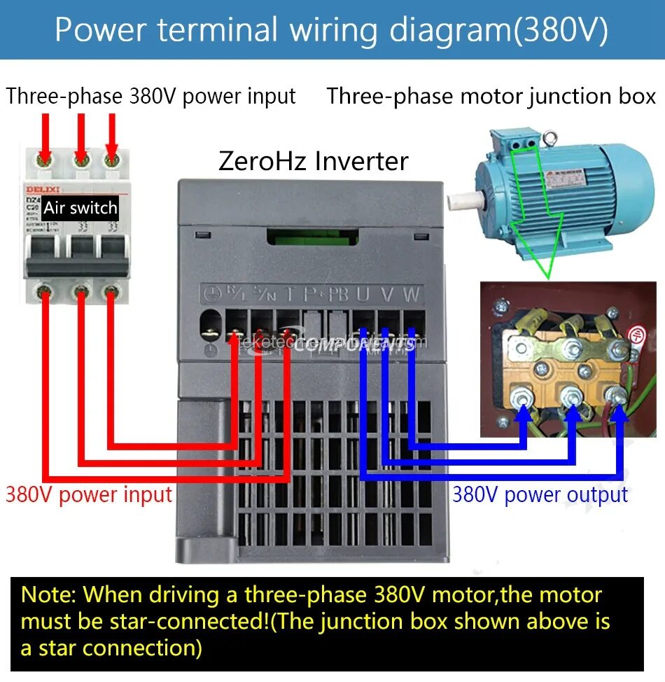 Подключение трехфазного двигателя через частотник 380 V 2.2kw 3hp Tres Fase De Entrada Y Salida De Frecuencia Del Inversor Del Con