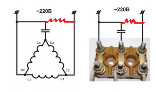 Подключение трехфазного двигателя через конденсаторы Картинки ПОДКЛЮЧЕНИЕ ДВИГАТЕЛЯ 220 БЕЗ КОНДЕНСАТОРА
