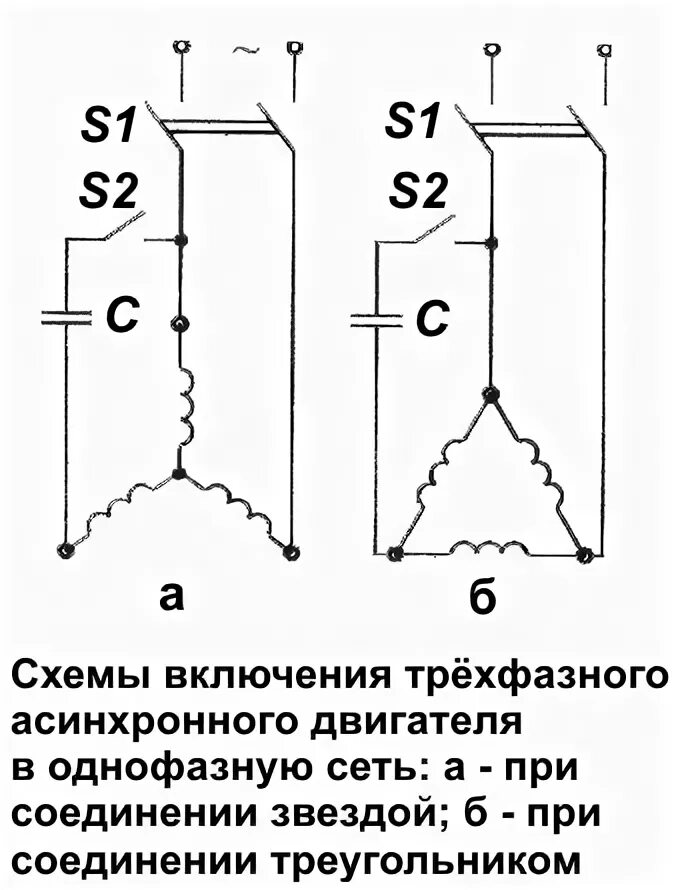 Подключение трехфазного двигателя через однофазную сеть Включение трехфазного двигателя в однофазную сеть websiteforyou.su