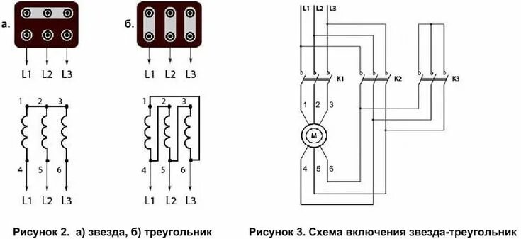 Подключение трехфазного двигателя к 380в Подключение электродвигателя к сети 380 / 220, схемы Diagram, Electrical install