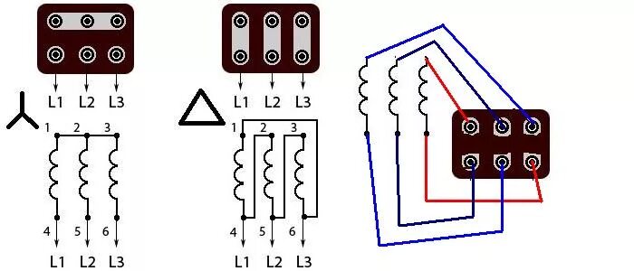 Подключение трехфазного двигателя звезда треугольник разница Ответы Mail.ru: Асинхронный двигатель гудит, но не крутит