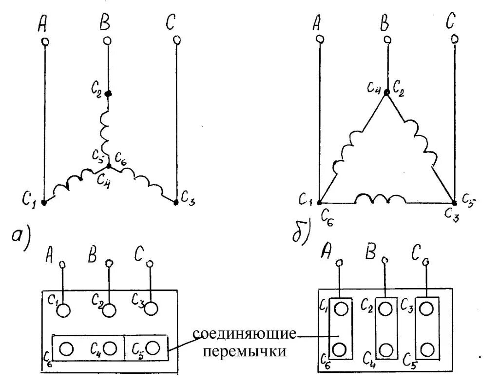 Подключение трехфазного двигателя звезда треугольник схема Подключение электродвигателя 380 на 220 своими руками: схема