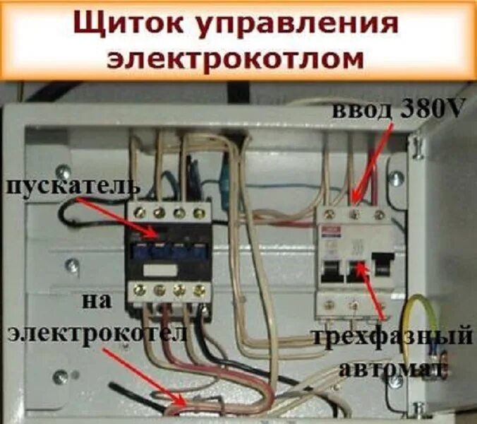 Подключение трехфазного котла отопления к электросети Автоматика для электрокотла HeatProf.ru