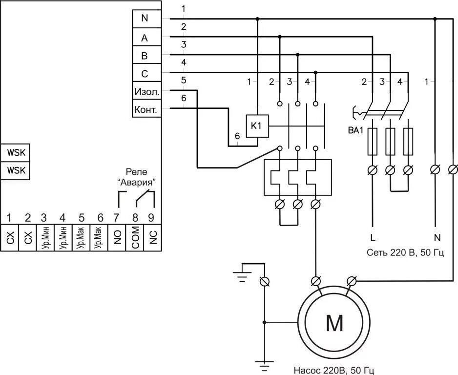 Подключение трехфазного насоса Картинки СХЕМА ПОДКЛЮЧЕНИЯ НАСОСА 220