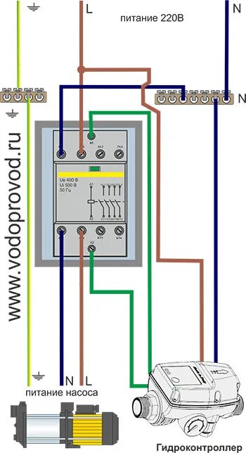 Подключение трехфазного насоса Italtecnica - правильная автоматика для насосов
