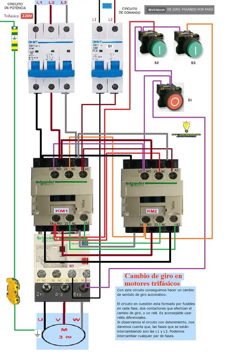 Подключение трехфазного пускателя через реверс Pin en Guardado rápido en 2024 Esquemas electricos, Proyectos eléctricos, Instal