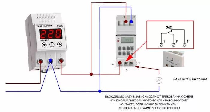 Подключение трехфазного реле контроля напряжения Реле времени схема