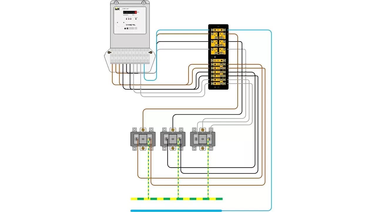Подключение трехфазного счетчика через Как подключить электросчётчик через трансформаторы тока. - YouTube