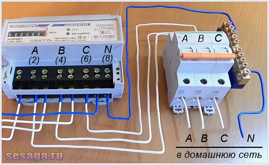 Подключение трехфазного счетчика энергомера Подключение трехфазного счетчика прямого включения Для дома, для семьи Для дома,