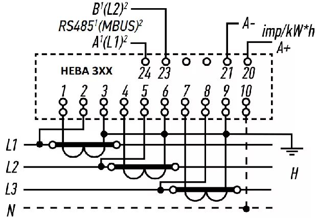 Подключение трехфазного счетчика нева Счётчик Нева 303: схемы подключения, технические характеристики и цена