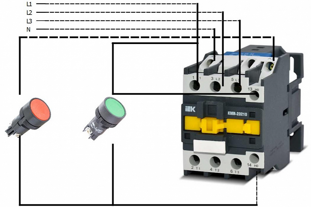 Подключение трехфазный двигатель пускатель Теплореле фото - DelaDom.ru