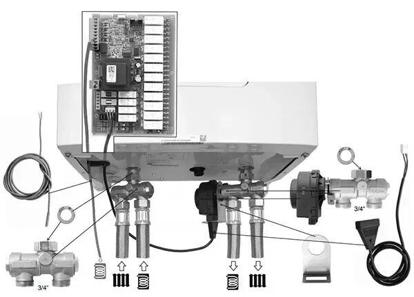Подключение трехходового клапана к котлу ардерия Комплекты трехходовых клапанов для котлов купить по лучшей цене в СПб! - TeploGr