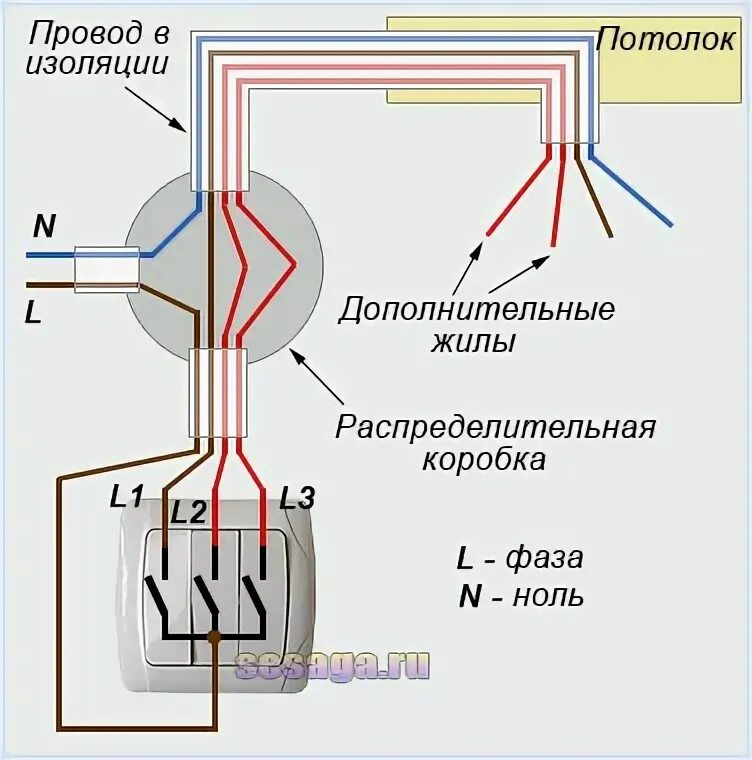 Подключение трехклавишного выключателя света схема Как подключить люстру. Инструкция Для дома, для семьи Для дома, для семьи