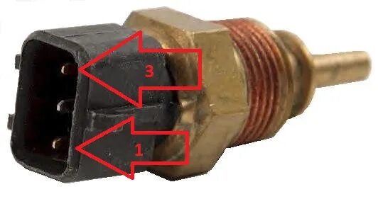 Подключение трехконтактного датчика температуры Снятие и установка датчика температуры охлаждающей жидкости Hyundai Solaris