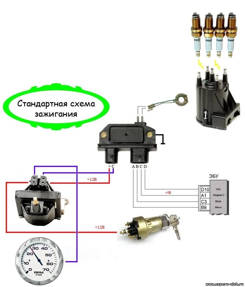 Подключение трехконтактной катушки зажигания Не заводится. Нужна помощь. - Daewoo Espero, 2 л, 1998 года поломка DRIVE2