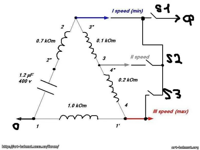 Подключение трехскоростного вентилятора схема Схема вентилятора напольного трехскоростного