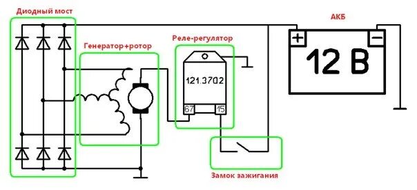 Подключение трехуровневого регулятора напряжения к генератору Генератор PD - Mazda Capella VI, 2 л, 1999 года своими руками DRIVE2