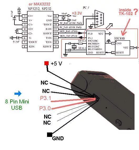 Подключение трекера к телефону Tk-102 Original En Temps Réel Gps/gprscomposer Personnelle./tracker Véhicule - B