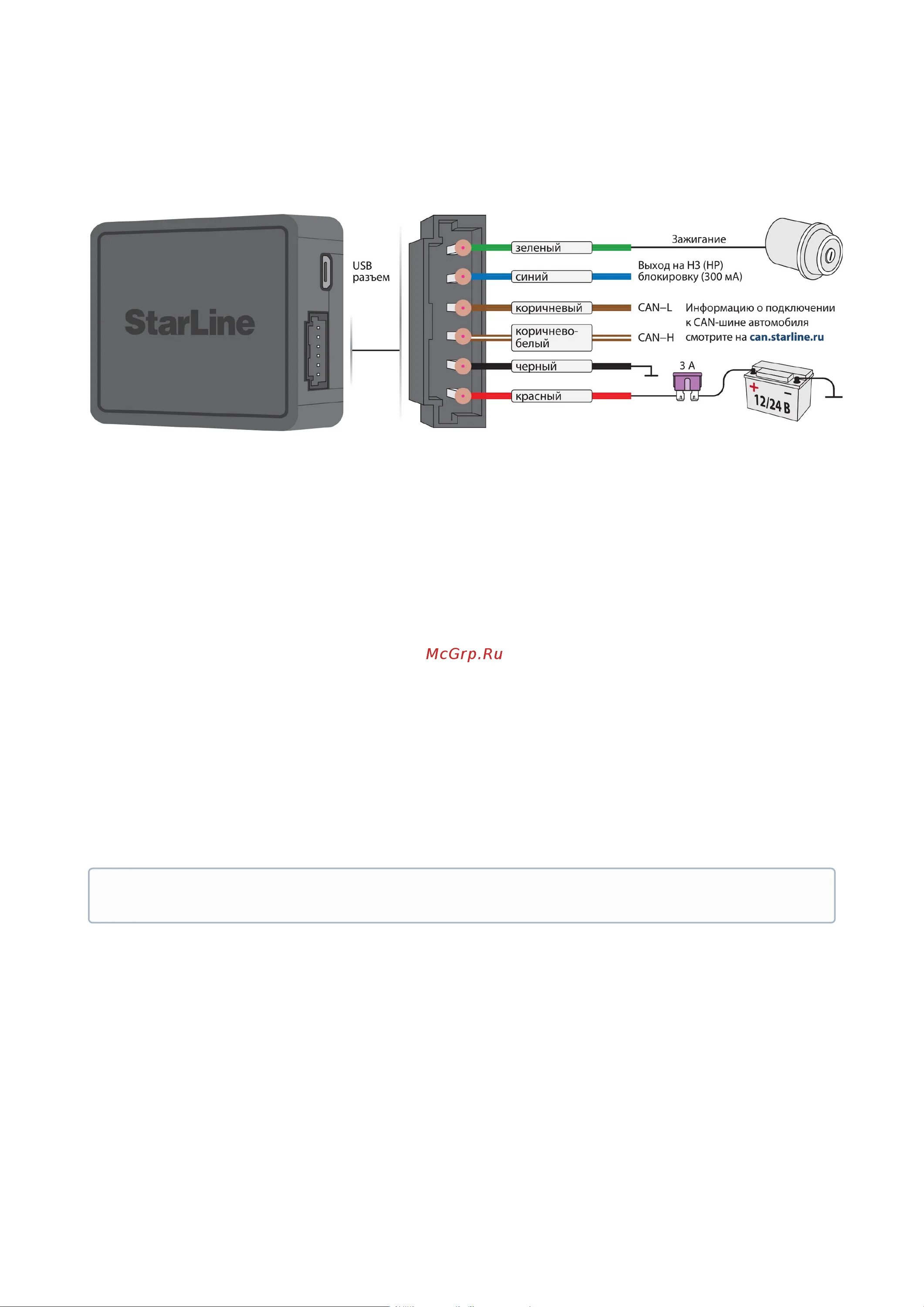 Подключение трекера старлайн Starline M66 M ECO 33/131 Схема подключения