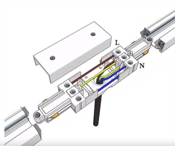 Подключение трекового шинопровода к электричеству Трековые светильники: Соединитель для шинопровода Novotech NT18 035 черный