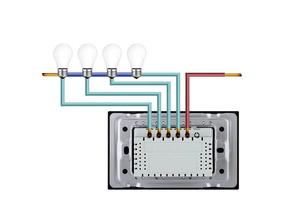 Подключение тройного сенсорного выключателя Livolo стандарт США 4 комплекта настенный светильник сенсорный пульт дистанционн