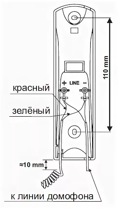 Подключение трубки домофона 4 провода УКП-7 трубка для домофонов VIZIT, Элтис - купить в Санкт-Петербурге по разумной 