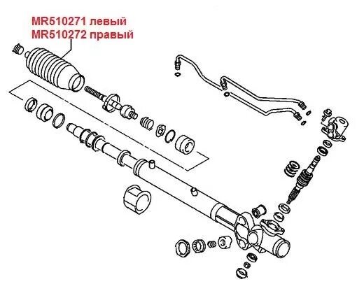 Подключение трубок к рулевой рейке паджеро 3 Пыльник рейки Pajero/Montero - Mitsubishi Montero III (V60), 3,5 л, 2000 года св