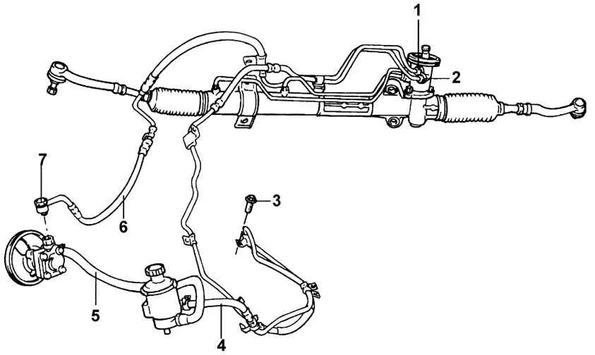 Подключение трубок к рулевой рейке паджеро 3 Ремонт Хендай Соната: Элементы рулевого управления Hyundai Sonata. Описание, схе
