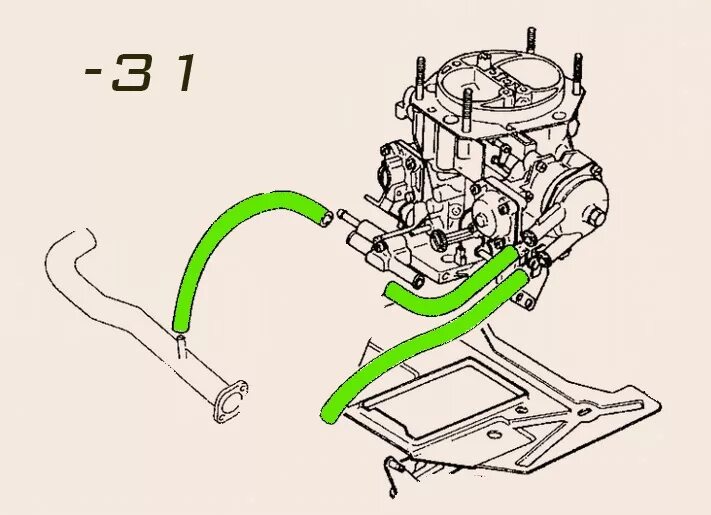 Подключение трубок карбюратора ваз Карбюраторы 21083,2110,2114 с автоматическими устройствами пуска - Lada 2108, 1,