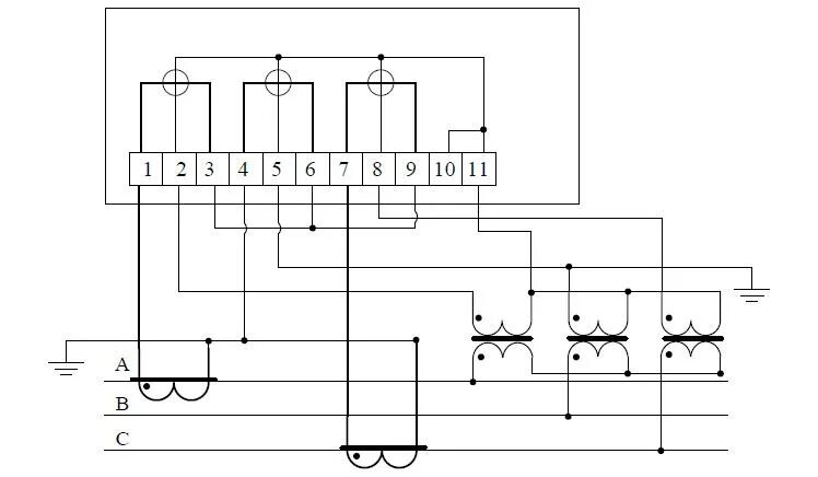 Подключение тт к счетчику Трехфазный счетчик: прямого и полукосвенного подсоединения, устройство и назначе