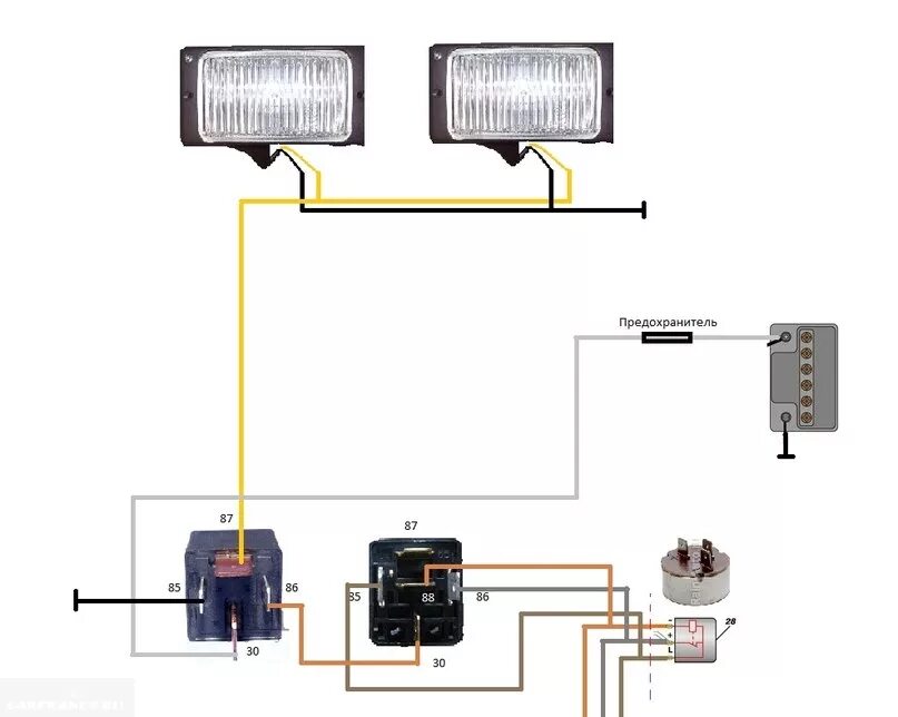 Подключение туманок ваз 2114 через реле Почему на ВАЗ-2114 не горят противотуманки: причины, фото и видео