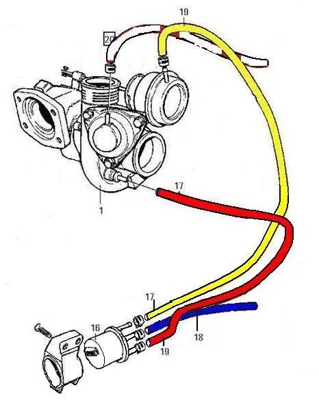 Подключение турбины к двигателю Турбоклапан - Volvo 850, 2,3 л, 1996 года своими руками DRIVE2
