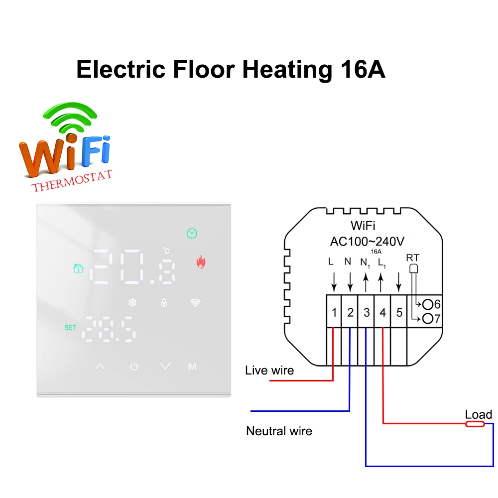 Подключение tuya smart теплый пол к wifi Умный термостат MINCO Home M3H с поддержкой Wi-Fi и сенсорным экраном AliExpress