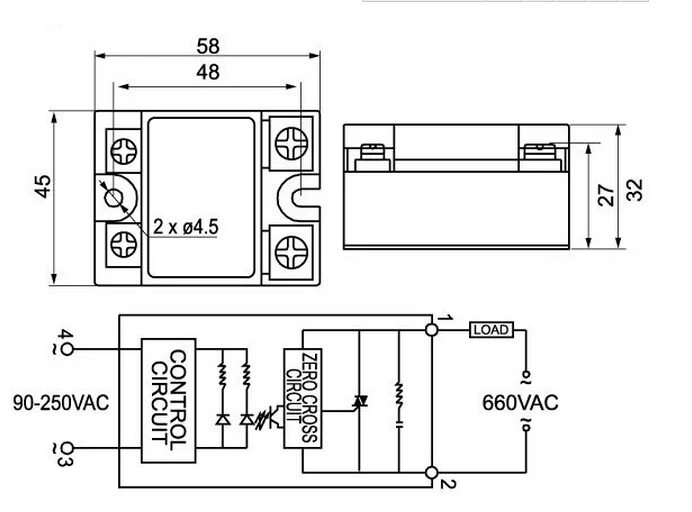 Подключение твердотельного реле Твердотельное Реле Ssr 40a Dc-ac 12 В 24 В 220 В Dc - Buy 24 В Dc Твердотельные 