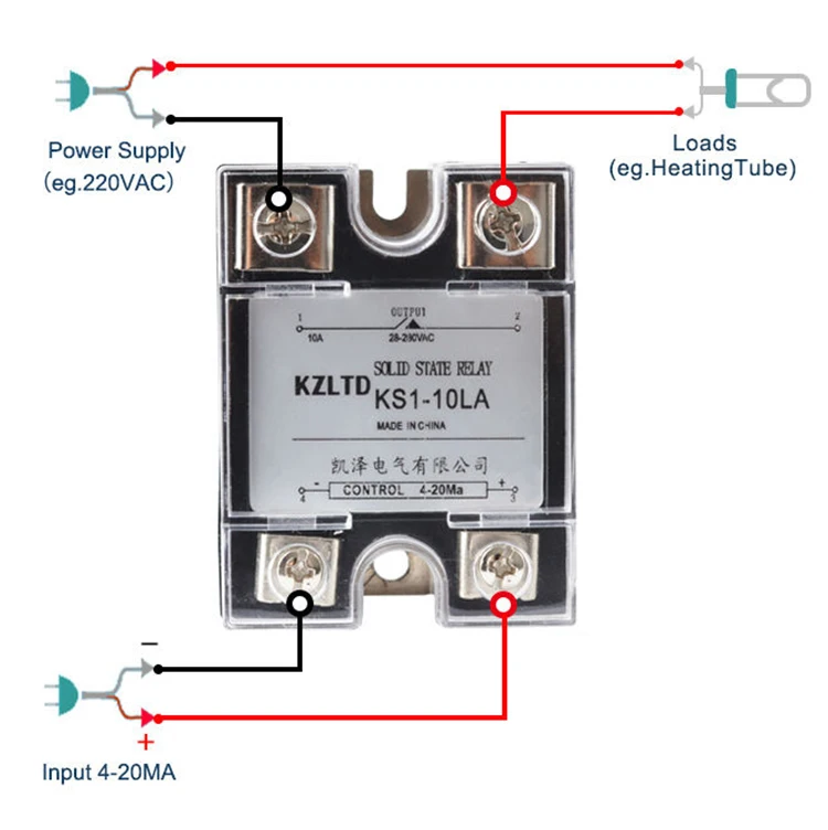 Подключение твердотельного реле Регулятор напряжения переменного тока SSR-10LA, Однофазное твердотельное реле, в