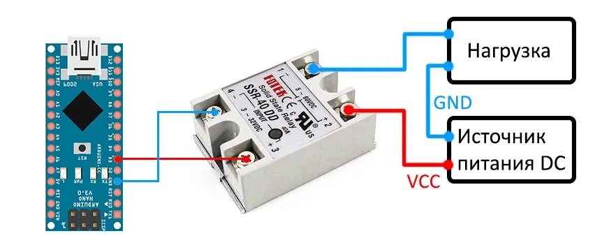 Подключение твердотельного реле к терморегулятору 3 вольта Управление мощной нагрузкой - AlexGyver Technologies