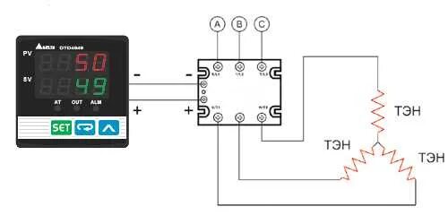 Подключение твердотельного реле к терморегулятору 3 вольта Трёхфазные твердотельные реле.