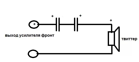 Подключение твитера через конденсатор схема подключения Ответы Mail.ru: Автозвук. как подключить пищалки с кондером к калонке и усилител