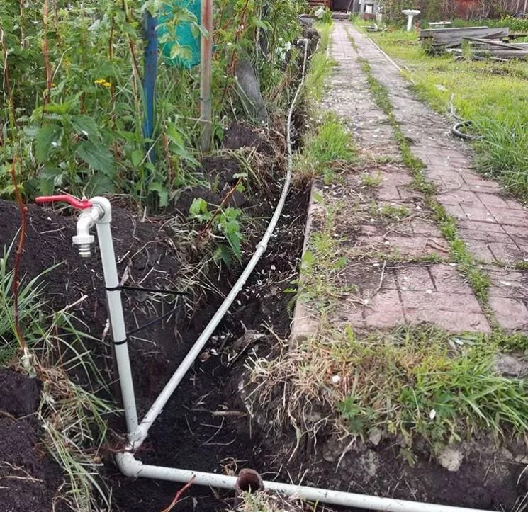 Подключение участка к водопроводу без дома Летний водопровод