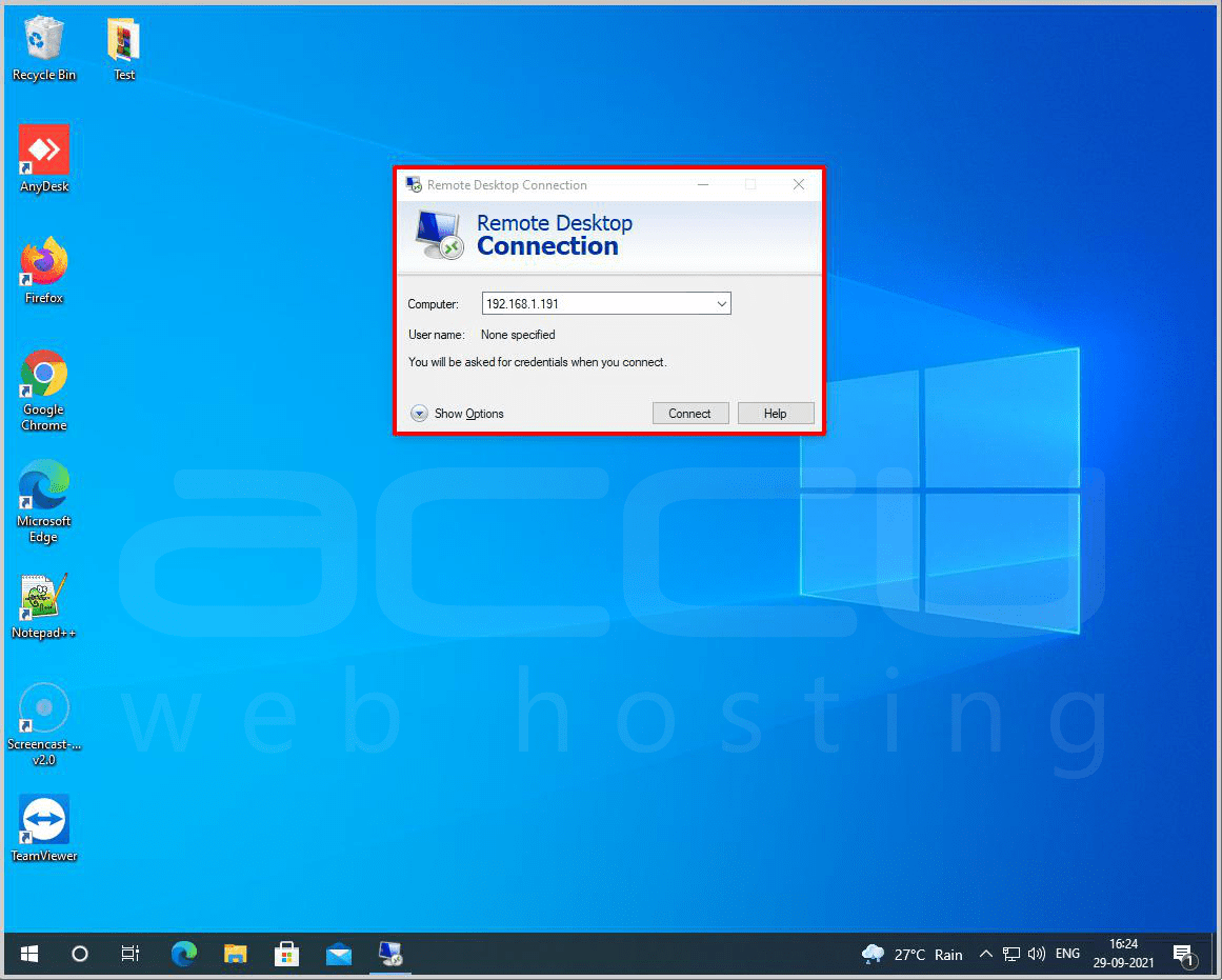 Подключение удаленного рабочего стола 7 How Do I Connect to Windows VPS via RDP with a Non-Standard Port? - Windows VPS 