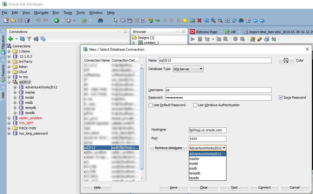 Подключение удаленной базы sql oracle sqldeveloper - Connect SQL Server from SQL Developer - Stack Overflow