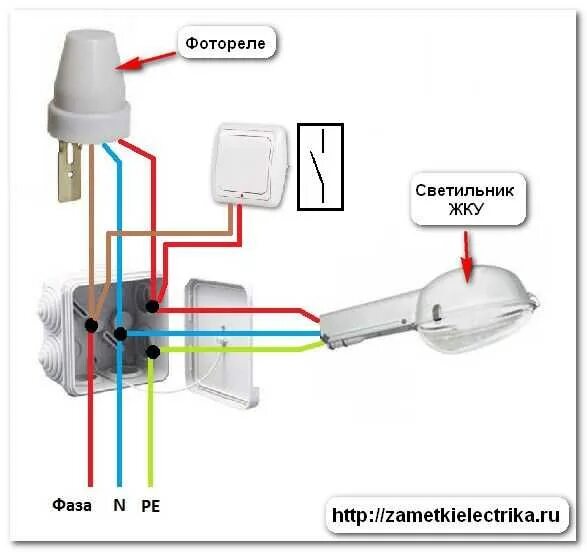 Подключение уличного освещения через фотореле Фотореле для уличного освещения: выбор, схемы установки