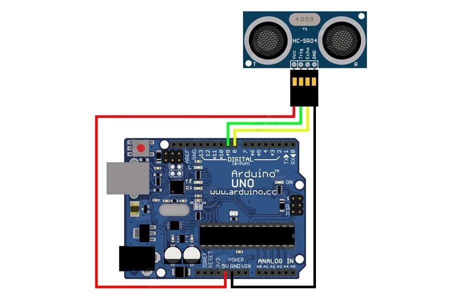 Подключение ультразвукового датчика Подключение дальномера HC-SR04 к Arduino - Аппаратная часть - SamPawno