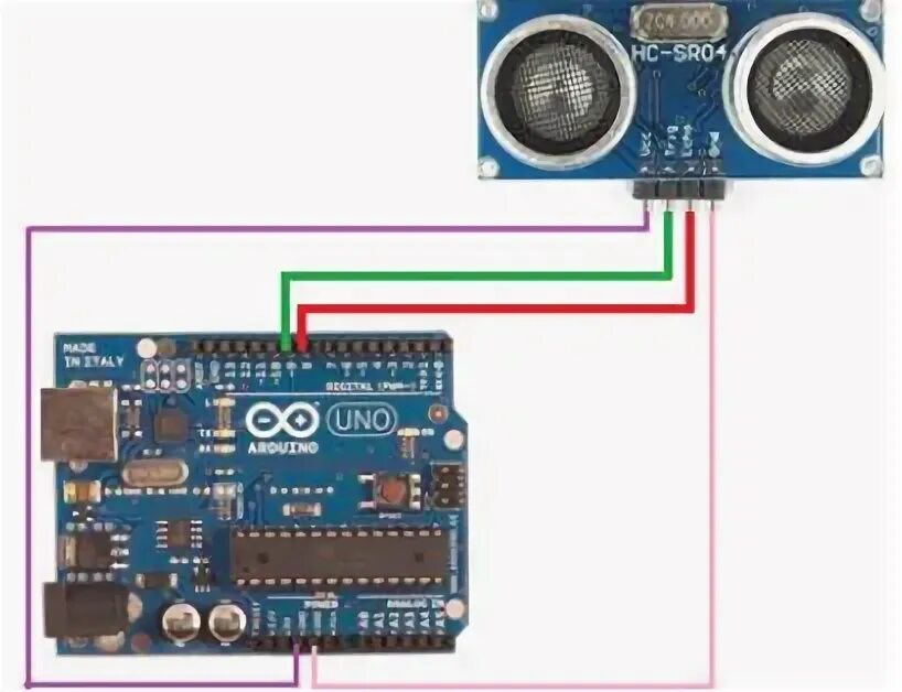 Подключение ультразвукового датчика Изучение микроконтроллеров: подключение ультразвукового дальномера к Arduino