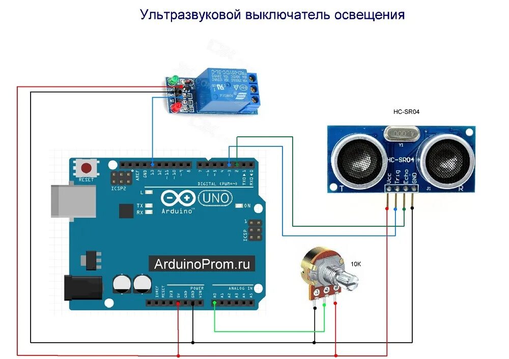 Подключение ультразвукового датчика Ультразвуковой выключатель освещения