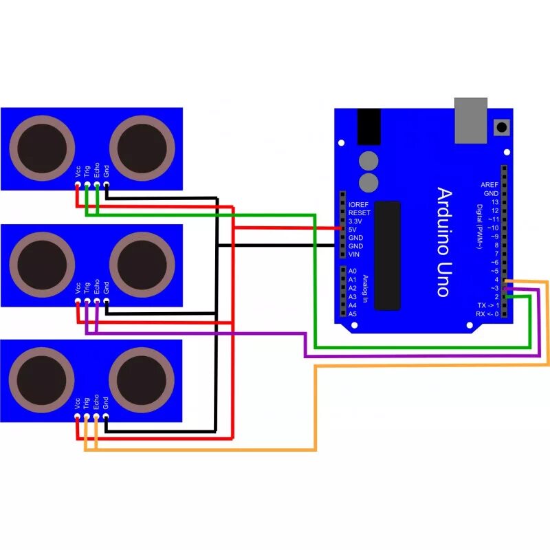 Подключение ультразвукового датчика hc sr04 к ардуино Ультразвуковой датчик расстояния HC-SR04 купить Киев