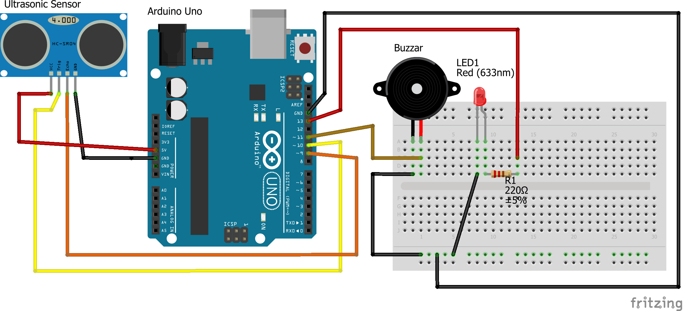 Подключение ультразвукового датчика к ардуино Arduino Security System - Hackster.io